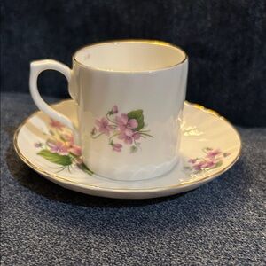 Floral Teacup and Saucer Set
